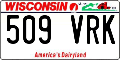 WI license plate 509VRK