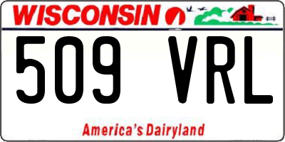 WI license plate 509VRL