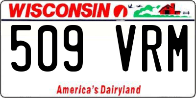 WI license plate 509VRM