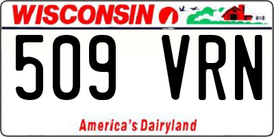 WI license plate 509VRN
