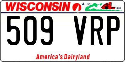WI license plate 509VRP