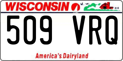 WI license plate 509VRQ