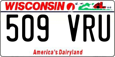 WI license plate 509VRU