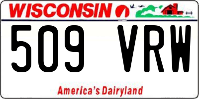 WI license plate 509VRW