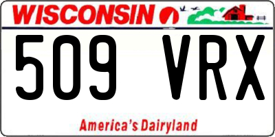 WI license plate 509VRX