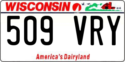 WI license plate 509VRY