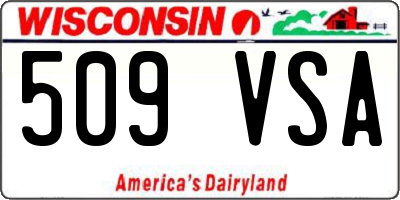 WI license plate 509VSA
