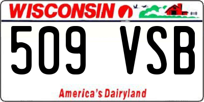 WI license plate 509VSB