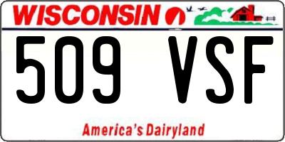 WI license plate 509VSF
