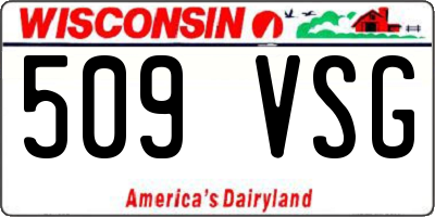 WI license plate 509VSG