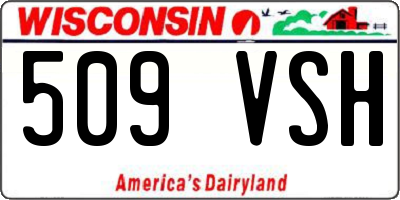 WI license plate 509VSH