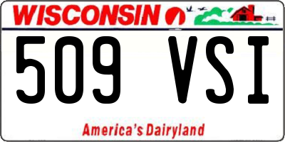 WI license plate 509VSI
