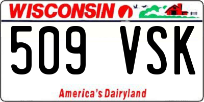 WI license plate 509VSK