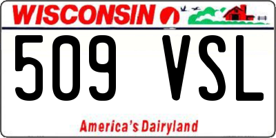 WI license plate 509VSL