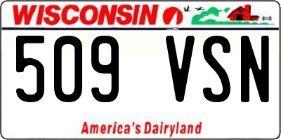 WI license plate 509VSN