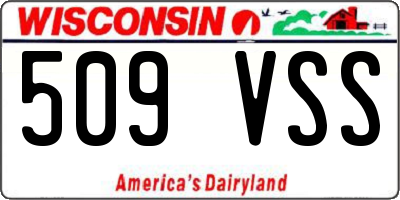 WI license plate 509VSS