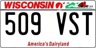 WI license plate 509VST