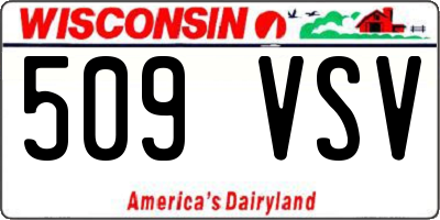 WI license plate 509VSV