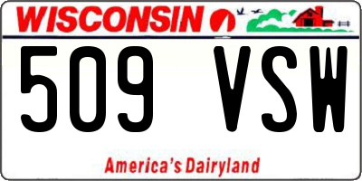 WI license plate 509VSW