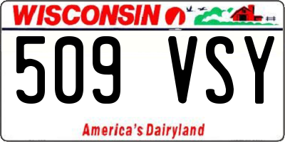 WI license plate 509VSY
