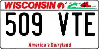 WI license plate 509VTE