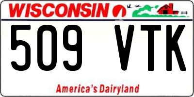 WI license plate 509VTK