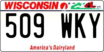 WI license plate 509WKY