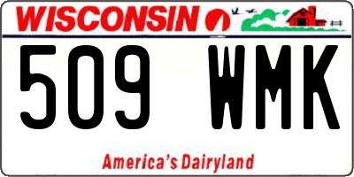 WI license plate 509WMK