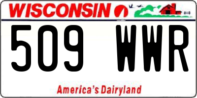 WI license plate 509WWR