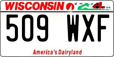 WI license plate 509WXF