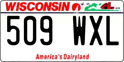 WI license plate 509WXL