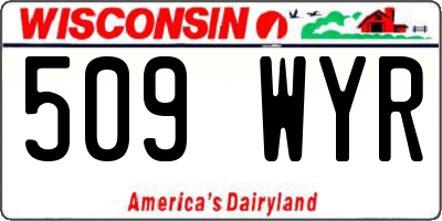 WI license plate 509WYR
