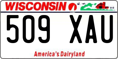 WI license plate 509XAU