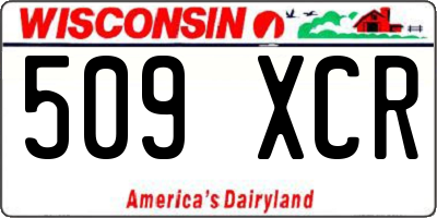 WI license plate 509XCR