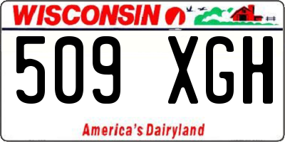 WI license plate 509XGH