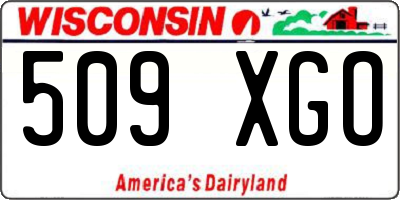 WI license plate 509XGO