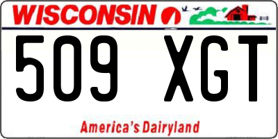WI license plate 509XGT