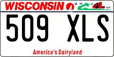 WI license plate 509XLS