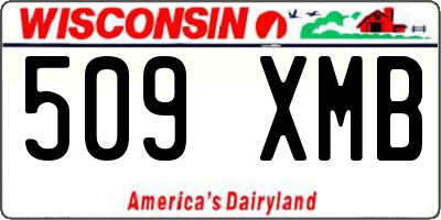 WI license plate 509XMB