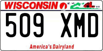 WI license plate 509XMD