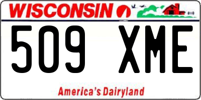 WI license plate 509XME