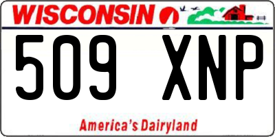 WI license plate 509XNP