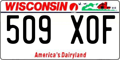 WI license plate 509XOF
