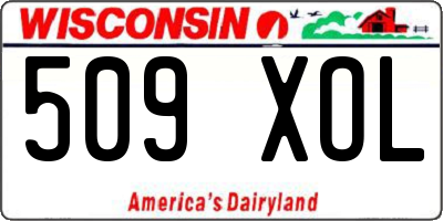 WI license plate 509XOL