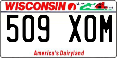 WI license plate 509XOM