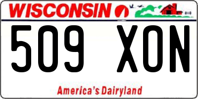 WI license plate 509XON