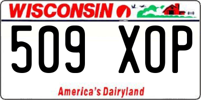 WI license plate 509XOP