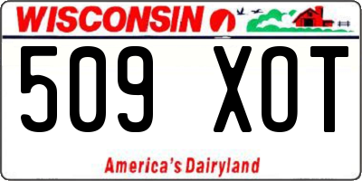 WI license plate 509XOT