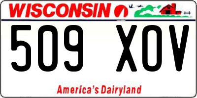 WI license plate 509XOV