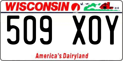 WI license plate 509XOY